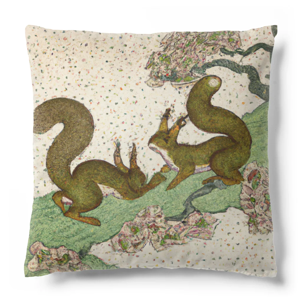 Spirit of 和のリスたちの会話 Cushion