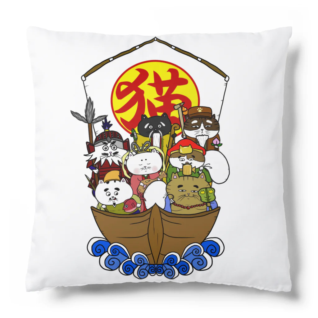 にゃんまるけのにゃん福神 Cushion