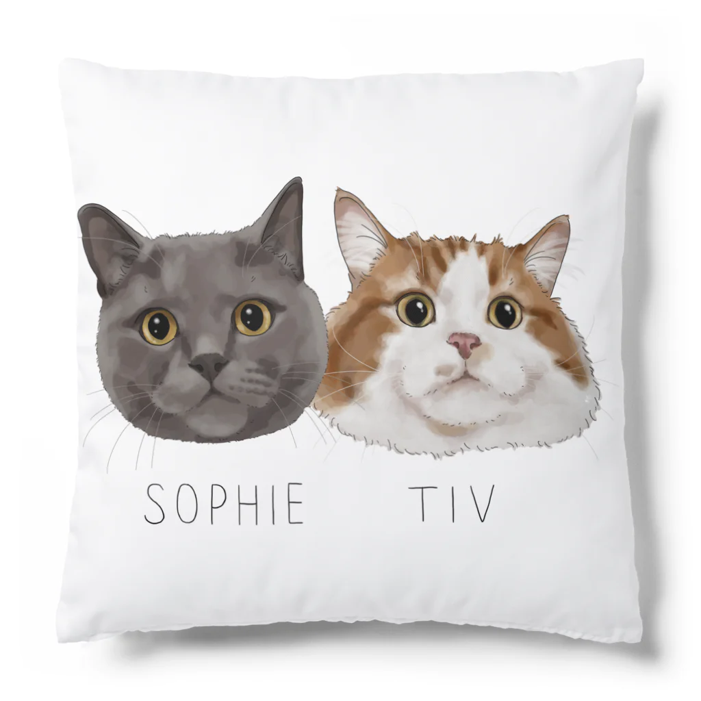 みきぞーん｜保護猫 ミッキー画伯と肉球とおともだちのsophie tiv Cushion