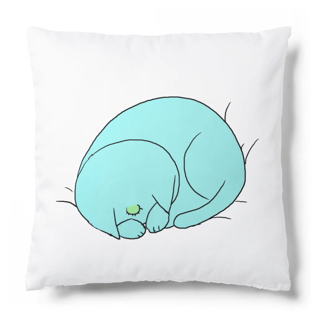 さぼてんネコのさぼにゃんの座ろうと思ったら先にさぼにゃんが寝てて座れないクッション Cushion