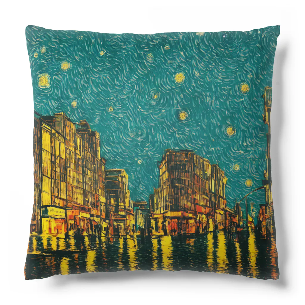 TakashiSのnight sky after rain Cushion