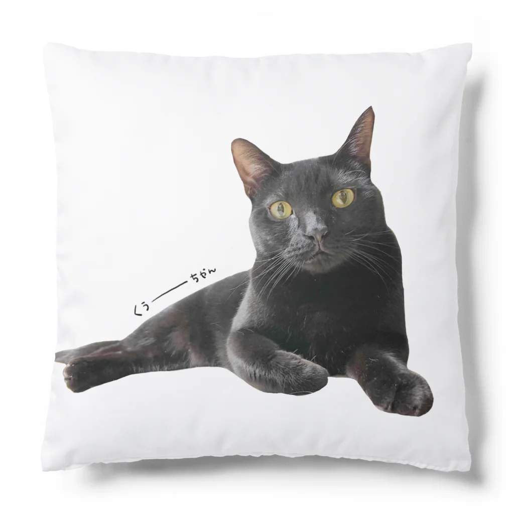 くぅちゃんファミリーの黒猫のくぅちゃん🐈‍⬛ Cushion