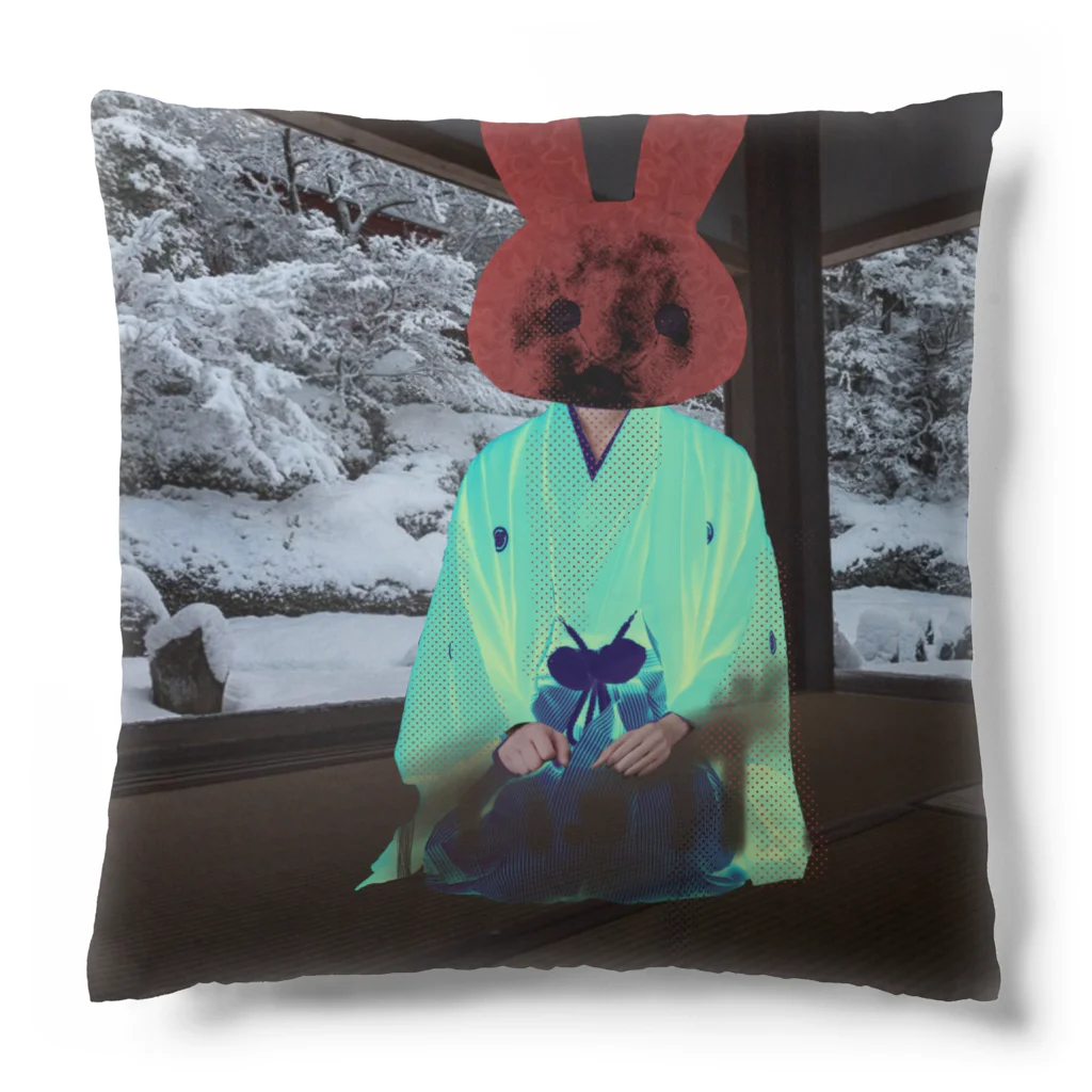 を、は、ぎ │A freeのうさぎどしだぴょん Cushion