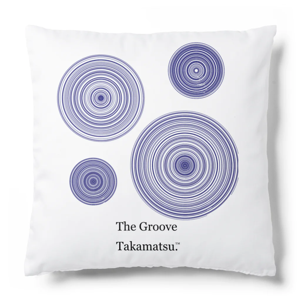 the groove takamatsu.のgroove. Blue Cushion