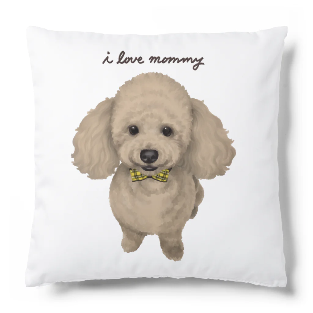 月根モコのi love mommy(文字こげ茶色) Cushion