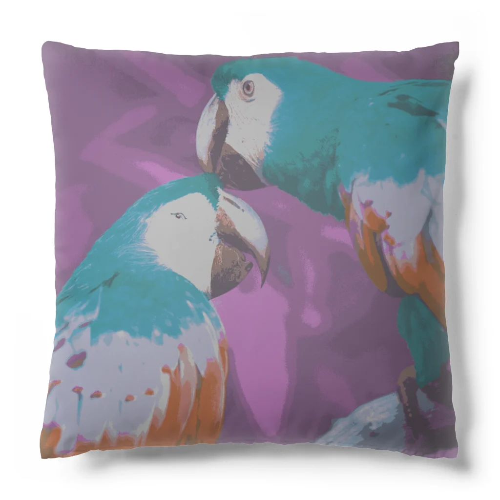 poppy22のおでこかじり鳥 Cushion