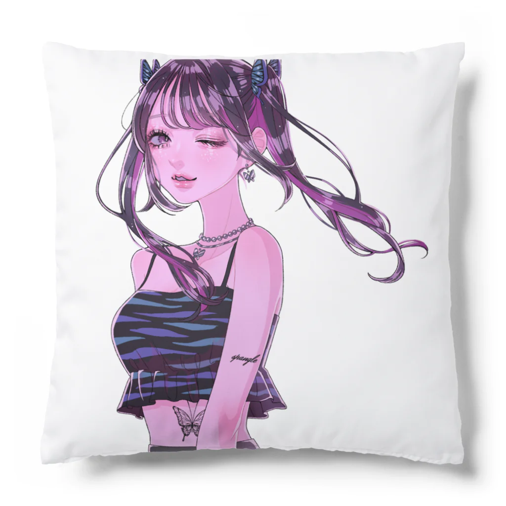 黒蝶羽くろろ🦋🖤💜のおしゃろろグッズシリーズ Cushion