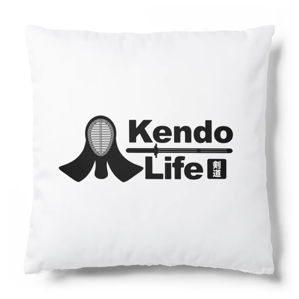 sports_tower スポーツタワーの剣道・Kendo・ライフ・Life・竹刀・Shinai・縦・生活・けんどう・剣道Tシャツ・防具・イラスト・日本・アイテム・稽古・有望・確実・有力・デザイン・グッズ Cushion