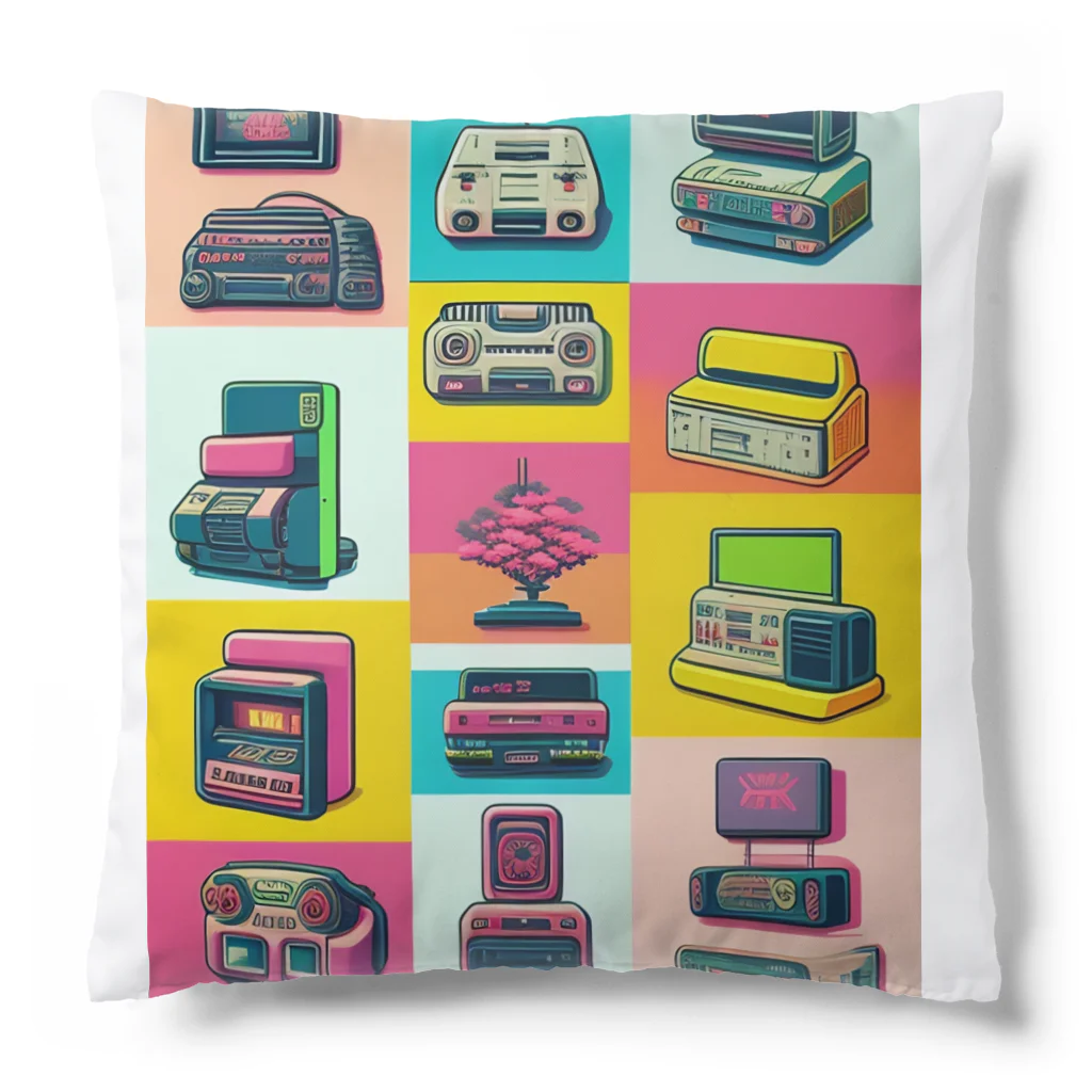 マッケンデジタルワールドのエモくてレトロな盆栽さんと仮想ゲーム機器君たち Cushion