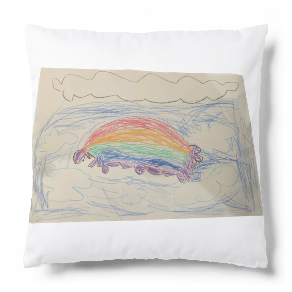 KidsArtの【子どもの絵】空、虹、無限大 Cushion