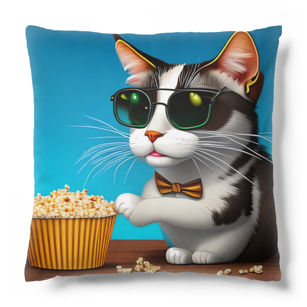 じょんすたいるのPopcorn Cat クッション