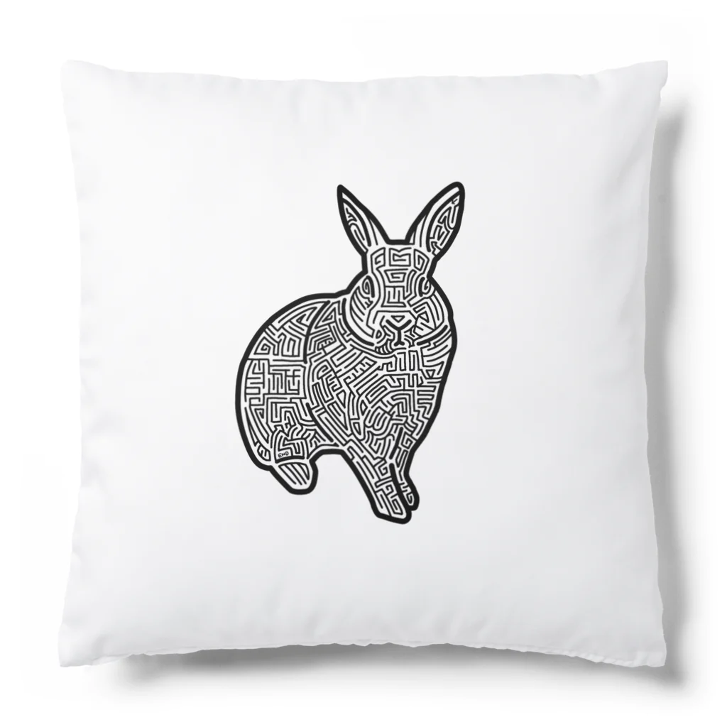 だんごやのRabbit and Maze Cushion