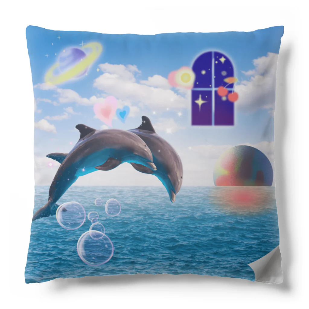 𝙈𝙊𝙈𝙊'𝙨 𝙎𝙝𝙤𝙥のイルカと遊ぼう Cushion