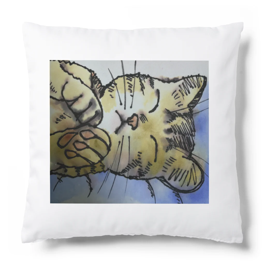 ケイケイの味わいニャンコの眠い猫 Cushion