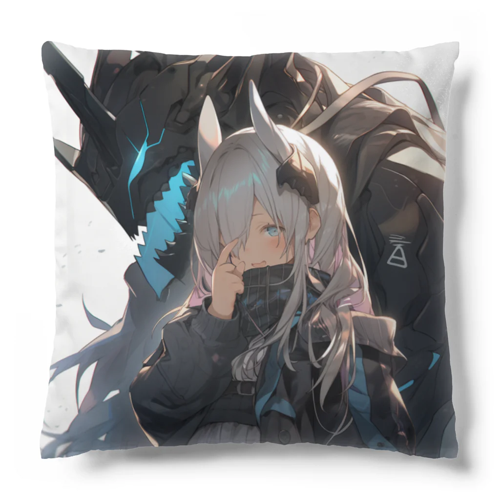 horceの馬　擬人化 未来都市 Cushion