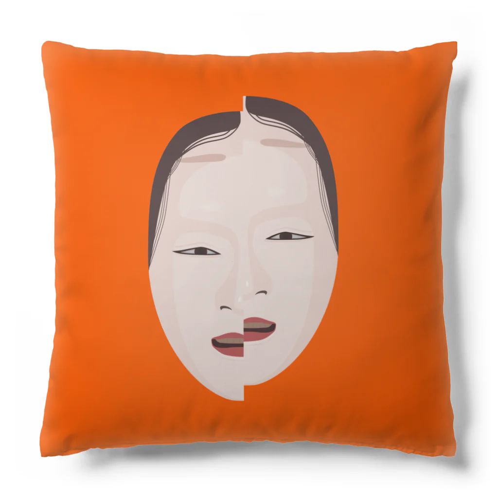 怖い能面 Cushion by デザインの重箱 ( AppleDesign ) ∞ SUZURI