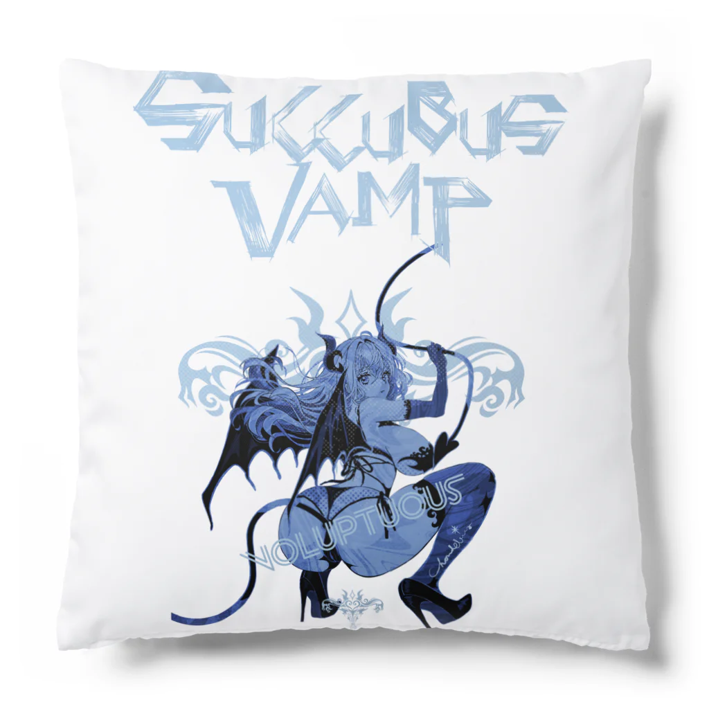 loveclonesのSUCCUBUS VAMP 0614 小悪魔 ヴォラプチュアス ブルー Cushion