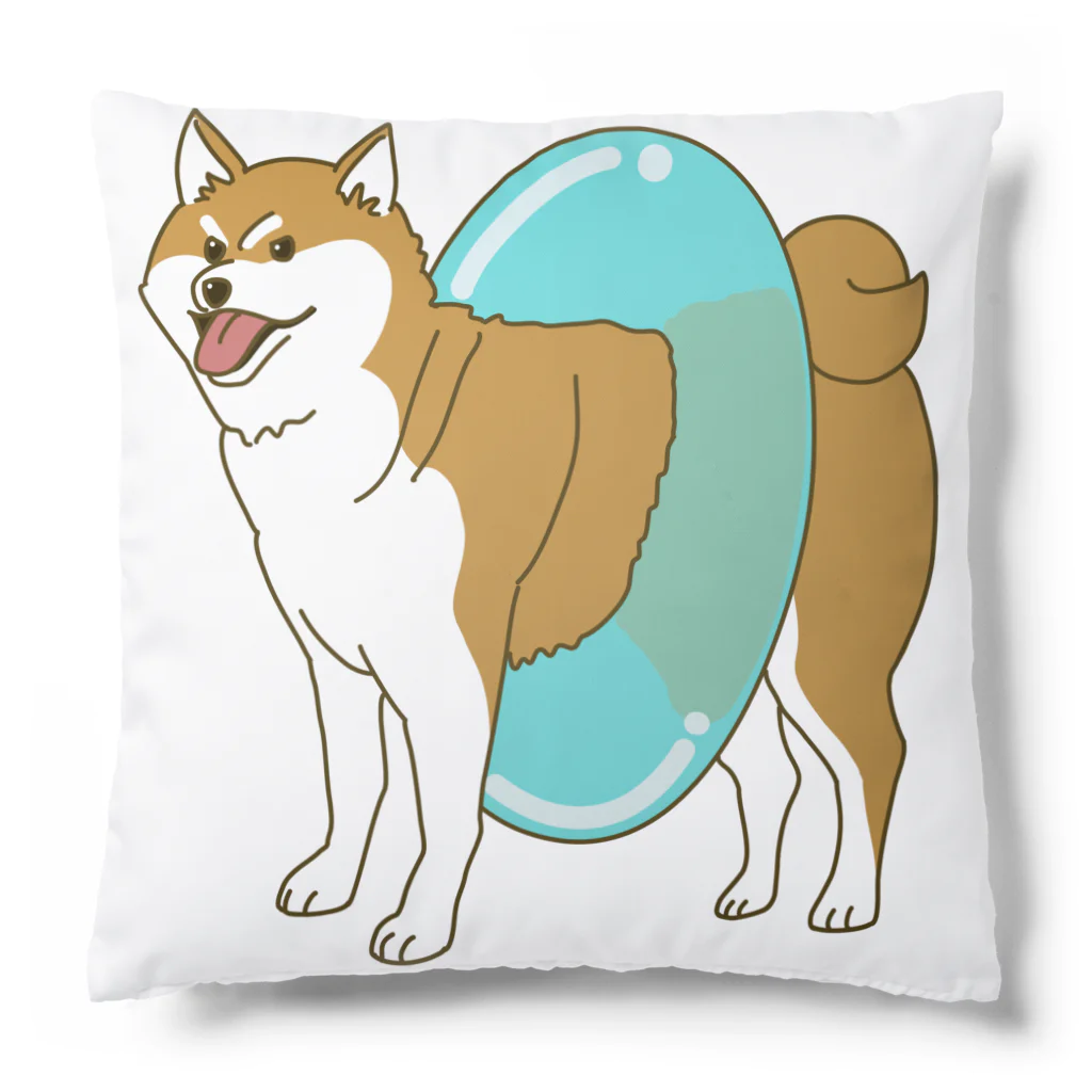 takaseのSHOPのプールに行く気の柴犬 Cushion