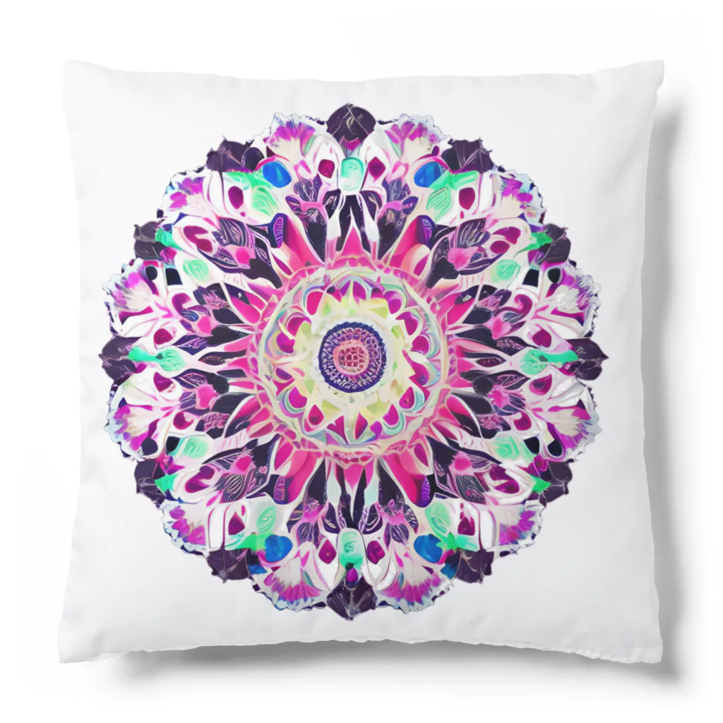 Lala-natural-accessoryのMandala Flower Cushion