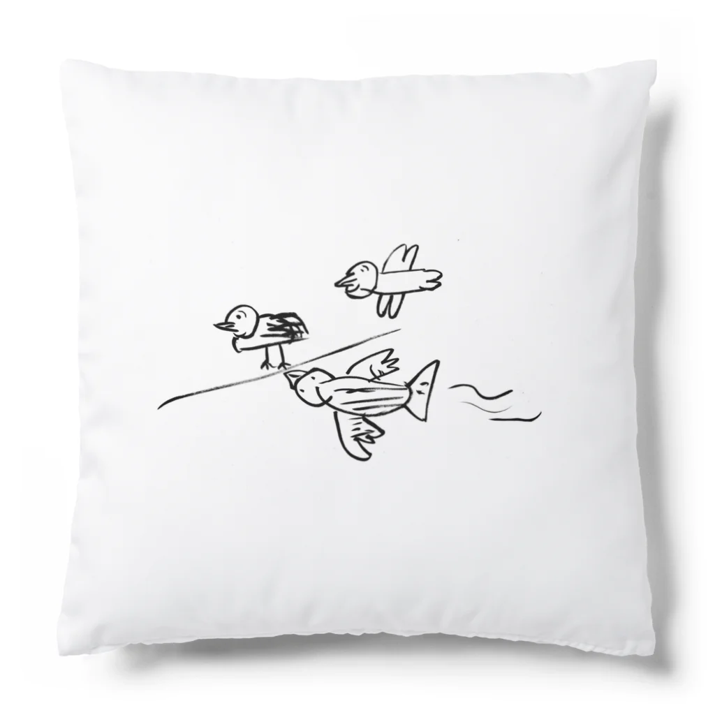 旦那画伯つま師匠の旦那画伯の飛ぶ鳥時代 Cushion