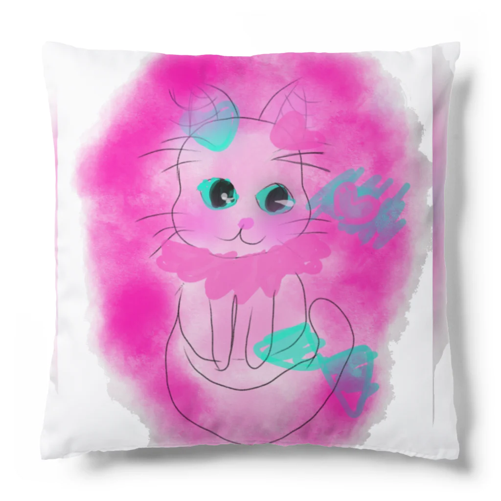 プーさんの幸せを運ぶ桜ねこ Cushion