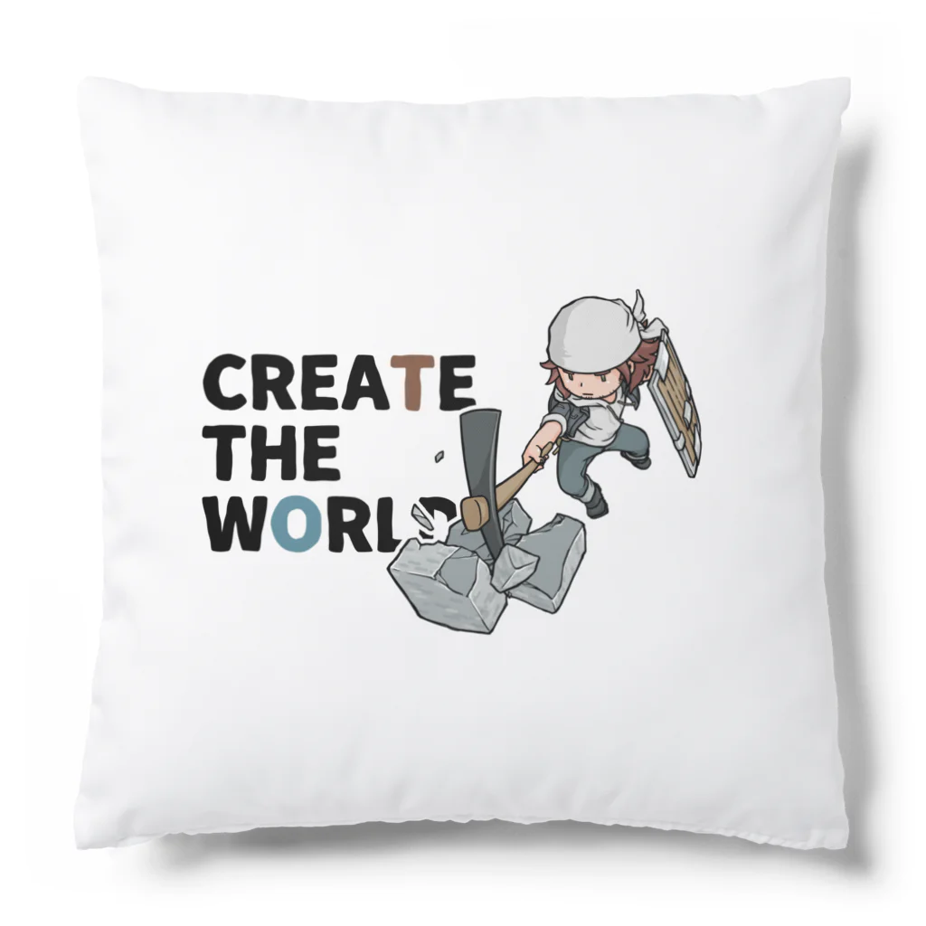 mocchi’s workshopのCREATE THE WORLD クッション