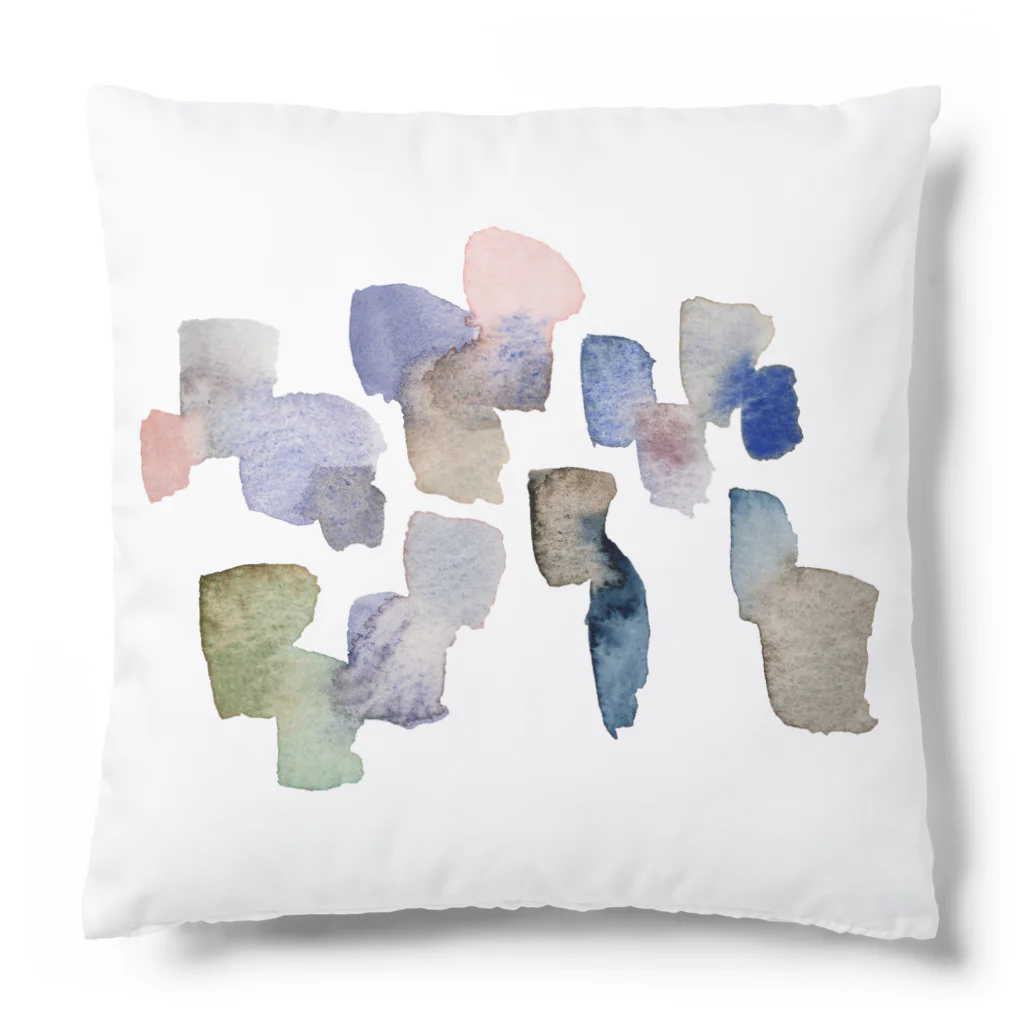 c5watercolorの水彩ペイント・くすみ系ニュアンスカラー Cushion