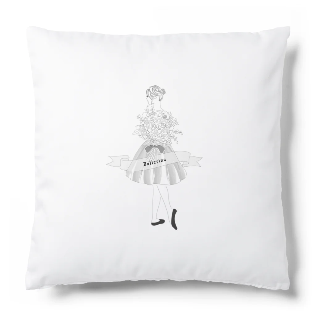 バレエシルエット ballet*pointe_pon*のシンプル バレリーナ Cushion