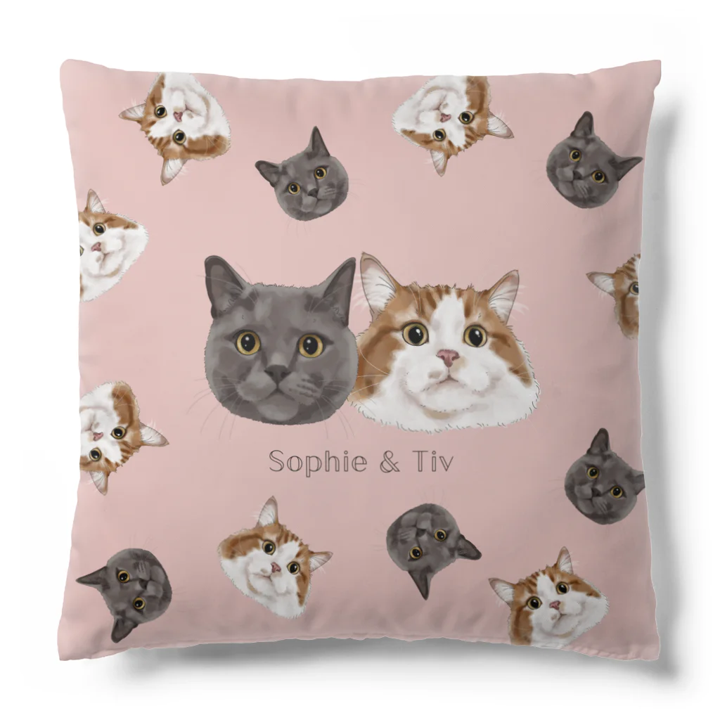 みきぞーん｜保護猫 ミッキー画伯と肉球とおともだちのsophie tiv Cushion