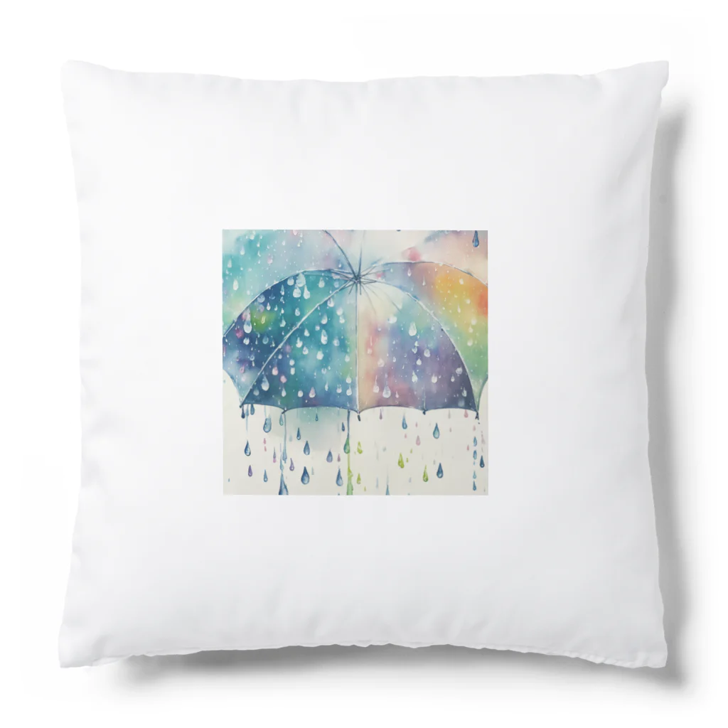 ぽけの水彩風雨の風景 Cushion