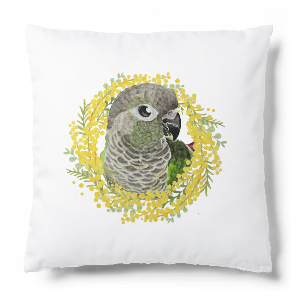 mariechan_koboの038 ウロコインコノーマル ミモザのリース Cushion