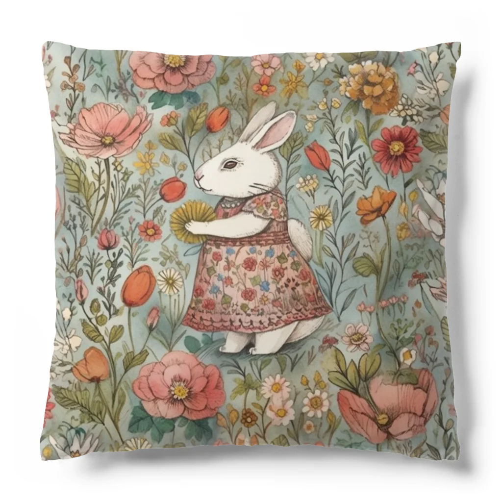 天道虫のVintage Bunny Cushion