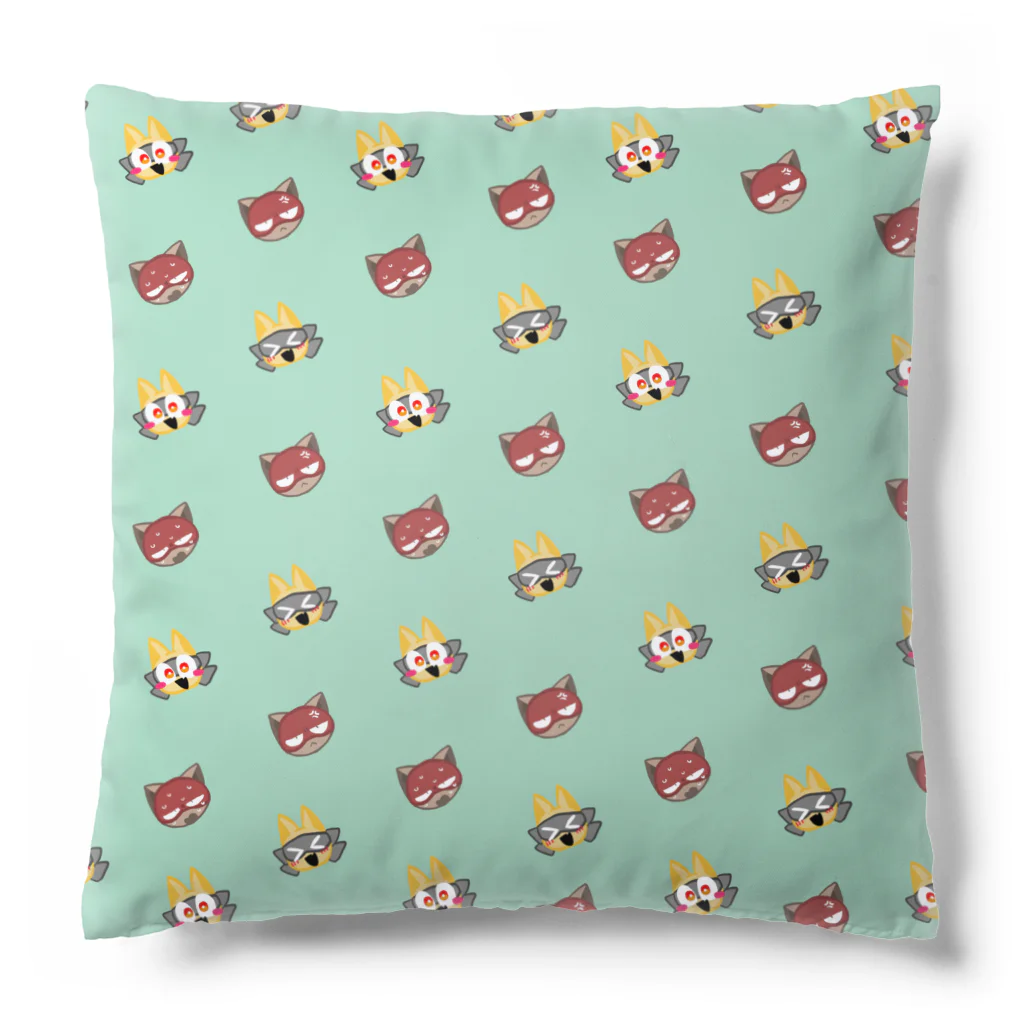 黒猫🐧のヒーローくんとヴィランくん　にこにこ！ Cushion