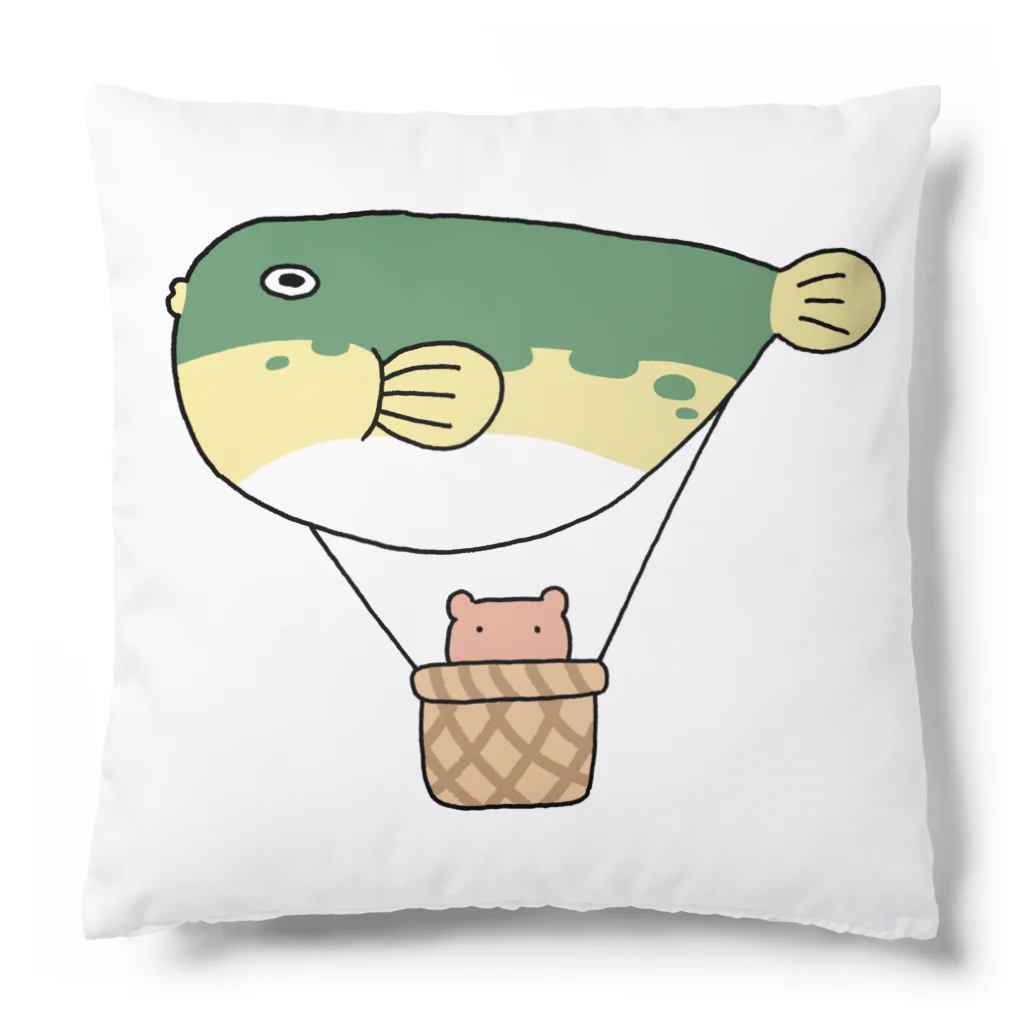 すぎもとゆうまのお店のメンダコを運ぶクサフグ号 Cushion