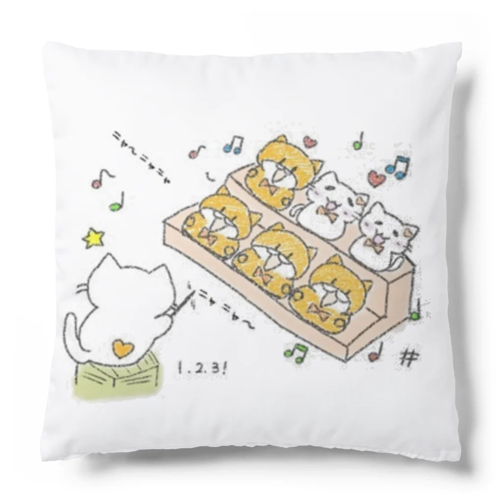 はづ猫🐈🌟のみゃみゃし＆こころねこ合唱団❣️ Cushion