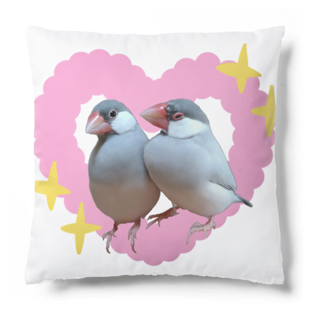 oikenokaeru3のラブラブンチョウ Cushion