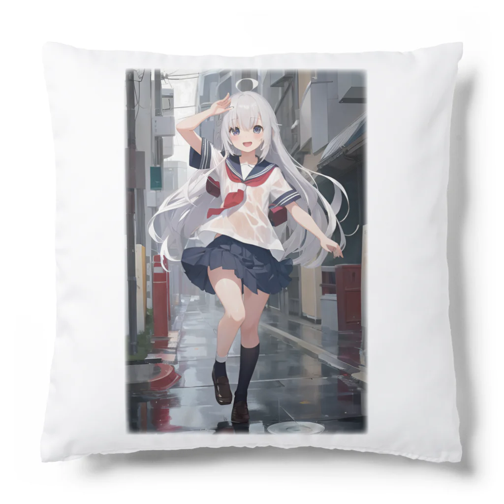 KAZAHANAの雨上がりの少女 Cushion