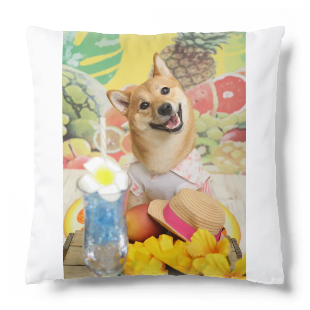 柴犬グッズ専門店 あられ堂の柴犬　真夏のリゾート001 Cushion