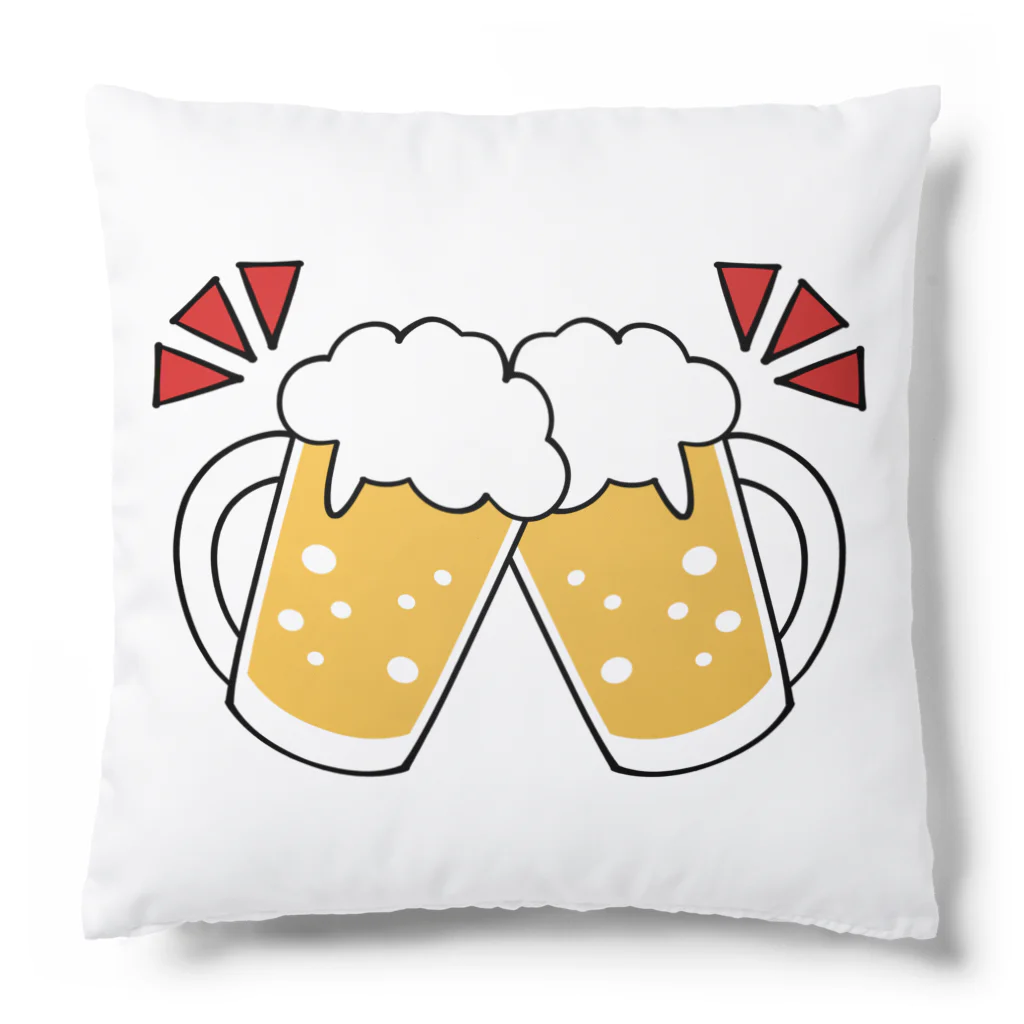 ゆちのへやのビールジョッキで乾杯！イラスト Cushion