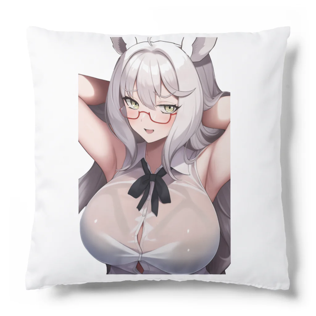 amamoemomoの白シャツあねき Cushion