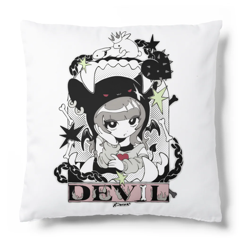 やわらか犬のDEVILクッション Cushion