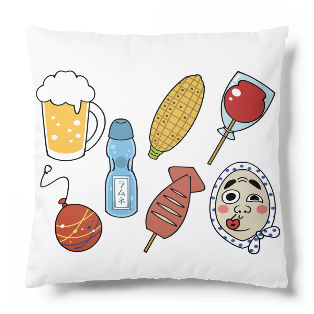 ゆちのへやの夏祭り・縁日セットイラスト Cushion