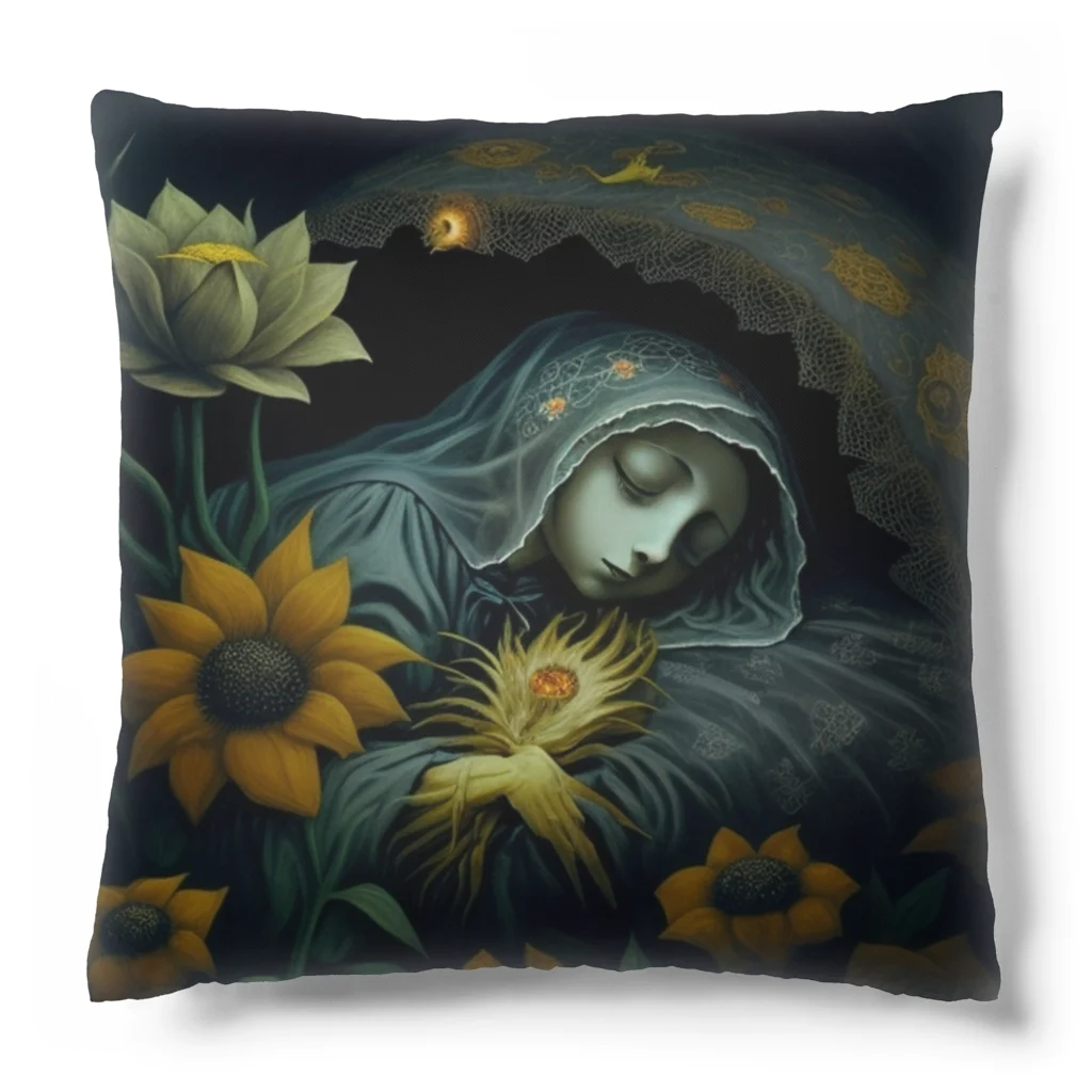 LunaNocturneの花の美しさと少女の儚さが、幻想的な世界を彩る。 Cushion