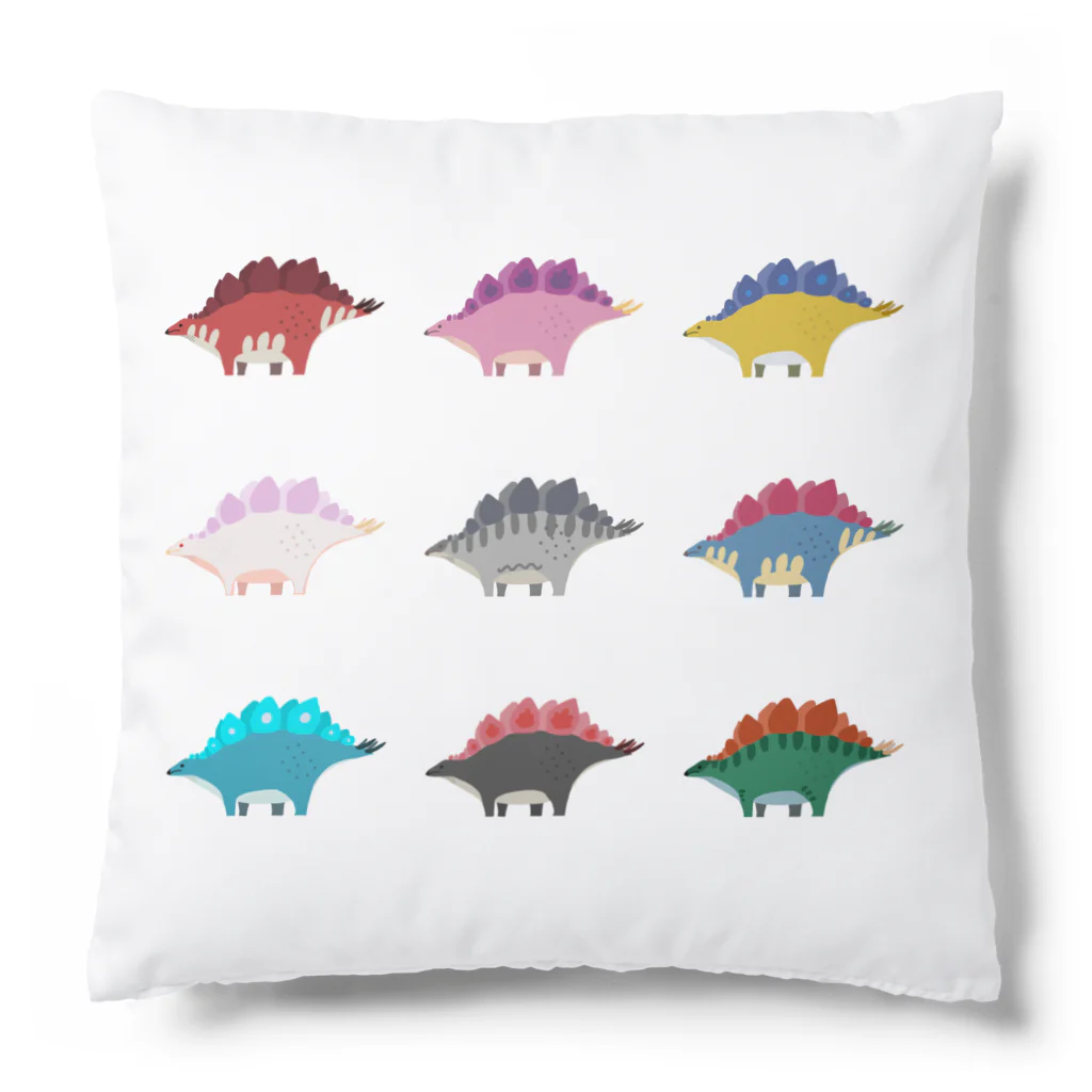 Omeletty’sのカラフルステゴサウルス Cushion