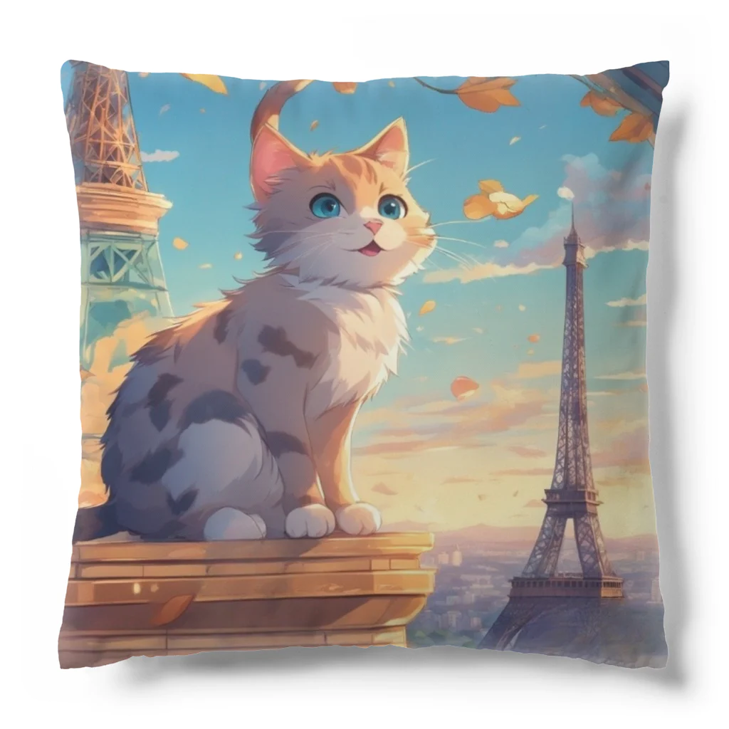 Cute-Animalsの【パリ旅行】ねこくん Cushion