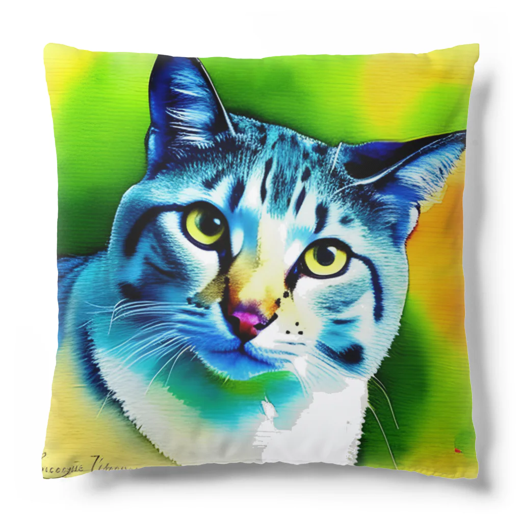 スピりある【ステッカー、スマホケース、キーホルダー】のfu-sui猫 Cushion