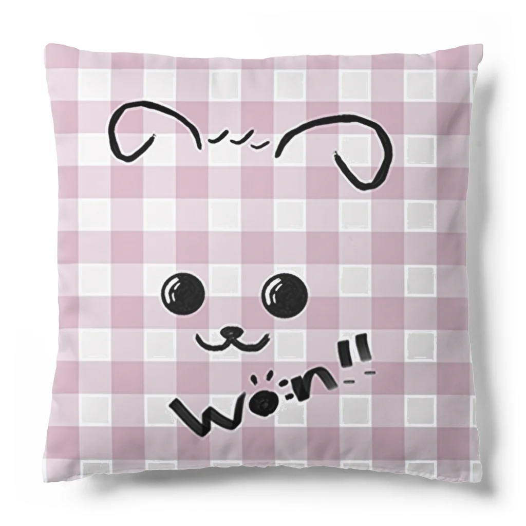 merongのわんこA♡ギンガム Cushion