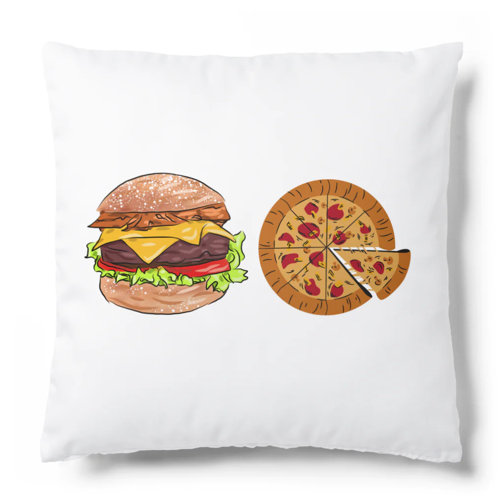 AKi001のハンバーガー　ピザ Cushion