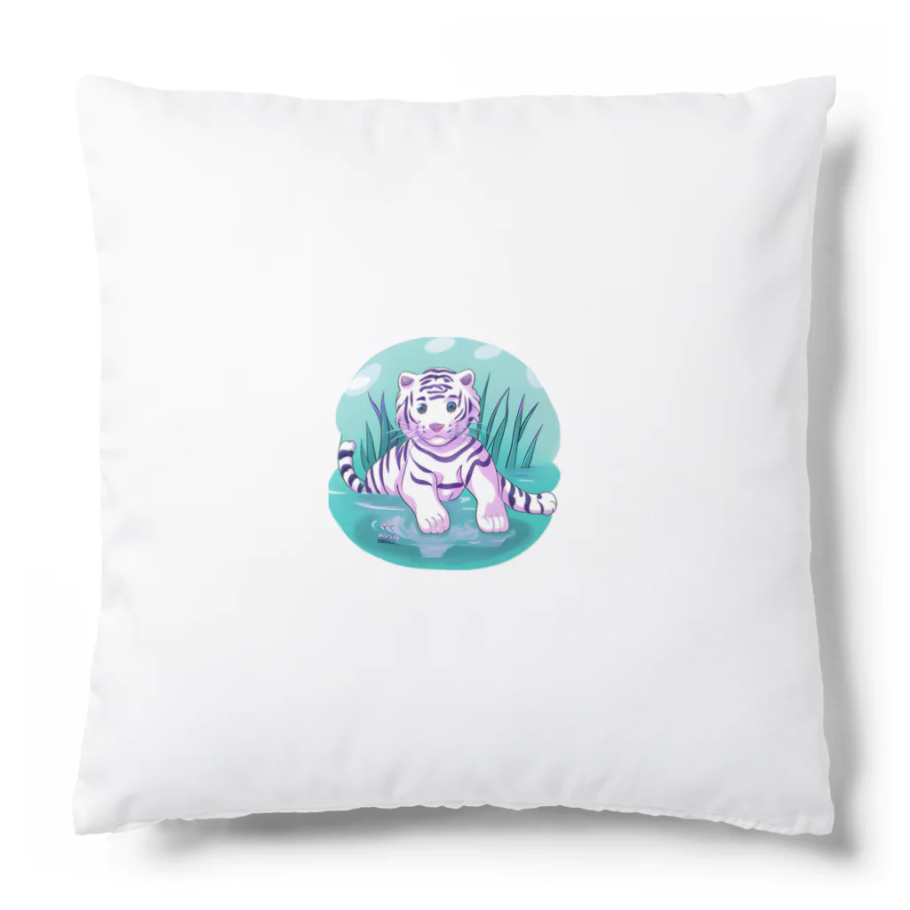 いつもおおきに！たけじいちゃんのWhite Tiger Baby Sigi Cushion