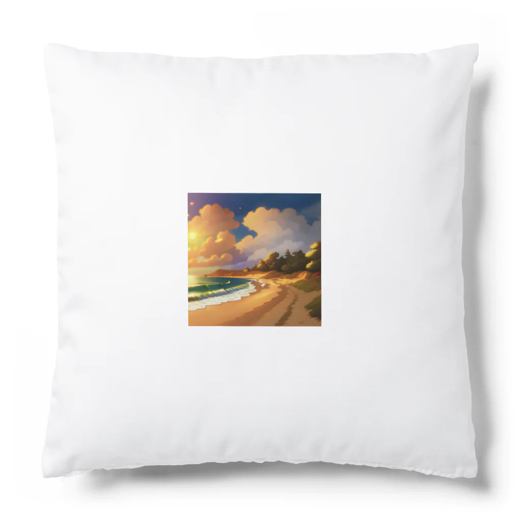 take104の夕方の海辺 Cushion